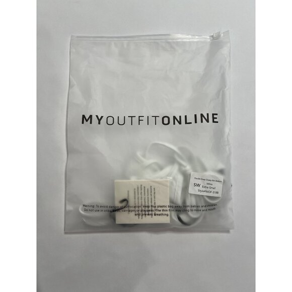 My Outfit Online Double Strap Cheeky Bikini Bottoms in White - Picture 1 of 5